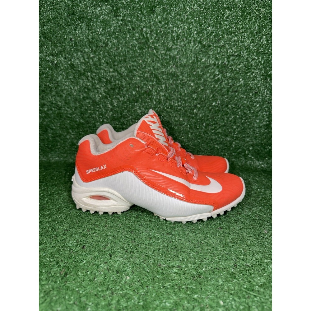 Nike Speedlax 5 Lacrosse Cleats Shoes Sport Sneakers Orange White Women‎ Size 5